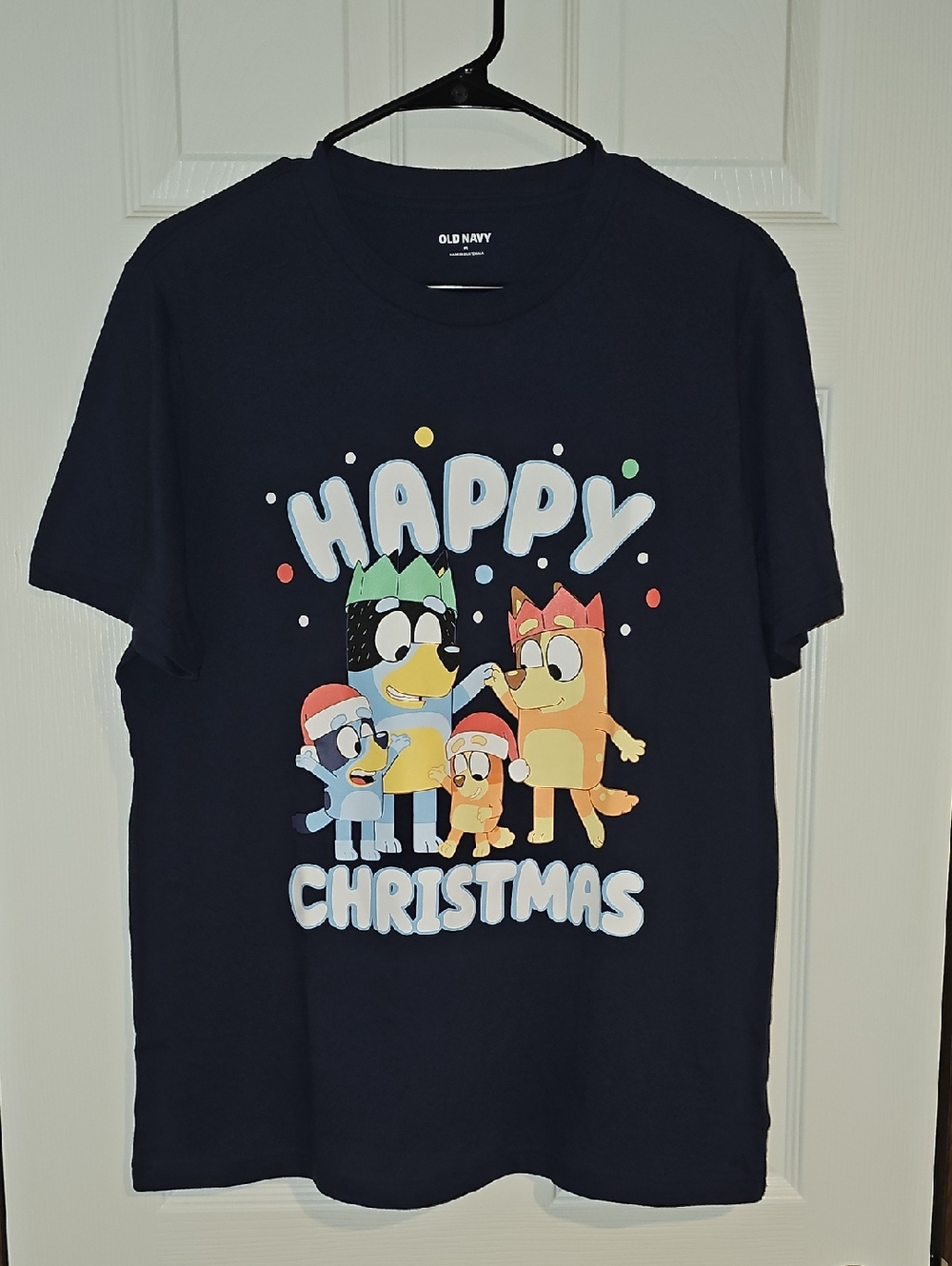 Old Navy Men's Medium Bluey™ Happy Christmas-Graphic T-Shirt New